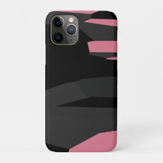 Capa Para iPhone 11 Pro Rosa Preto e Cinza
