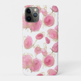 Capa Para iPhone 11 Pro Rosas rosadas