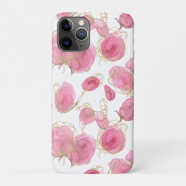 Capa Para iPhone 11 Pro Rosas rosadas (Verso)