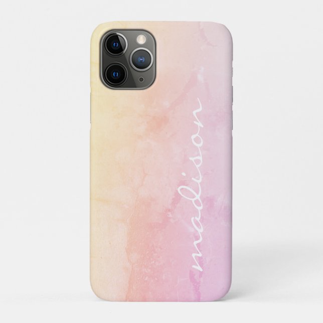 Capa Para iPhone 11 Pro Rose Ombre Glam (Verso)