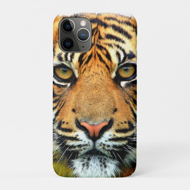 Capa Para iPhone 11 Pro Rosto de Tigre Selvagem (Verso)