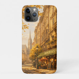 Capa Para iPhone 11 Pro Rua do Outono Livro & Café Cozy Alameda Europeia