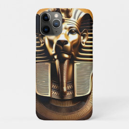 Capa Para iPhone 11 Pro **"Rugido Real: O Leão Faraó Dourado"**