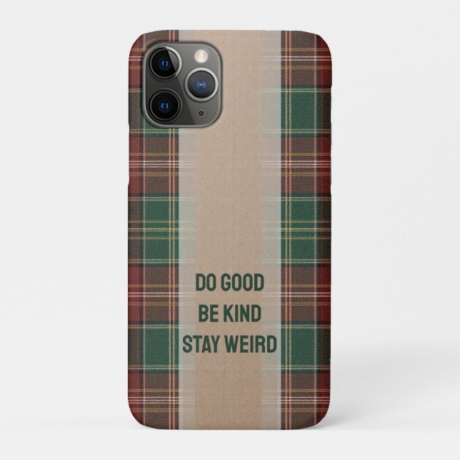 Capa Para iPhone 11 Pro Rustic Autumn Plaid (Verso)