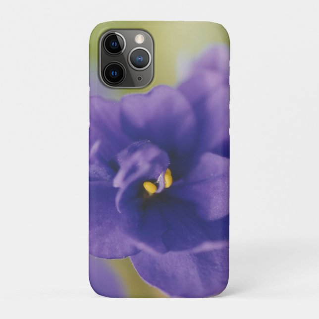 Capa Para iPhone 11 Pro Saintpaulia Violeta Africana Azul (Verso)