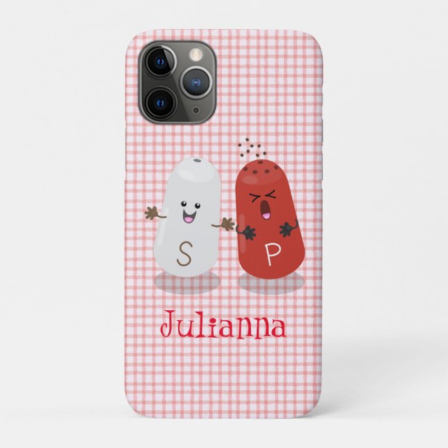 Capa Para iPhone 11 Pro Sal kawaii e cartografia dos pimentões (Verso)