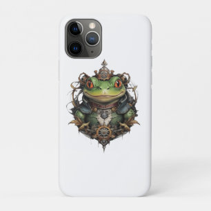 Capa Para iPhone 11 Pro "Salto Mecânico: O Sapo Verde Steampunk"
