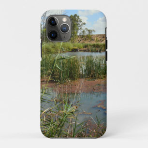 Capa Para iPhone 11 Pro Sapo Verde Em Letras Sobre O Pântano,