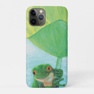 Capa Para iPhone 11 Pro Sapo verde em Lily Pad