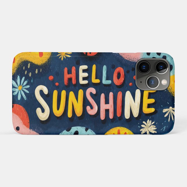 Capa Para iPhone 11 Pro Saudação animada "Olá, Sol" (Verso (horizontal))