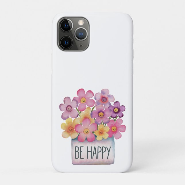 Capa Para iPhone 11 Pro Seja feliz (Verso)