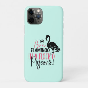 Capa Para iPhone 11 Pro Seja um Flamingo em uma Enxurrada de Pombos-27308