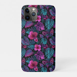 Capa Para iPhone 11 Pro "Selva Selvagem" Padrão sem costura com Neon Hibis