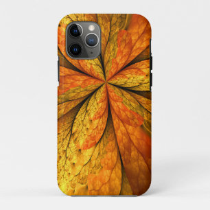 Capa Para iPhone 11 Pro Sensação de outono, Flor Fractal Abstrato modern