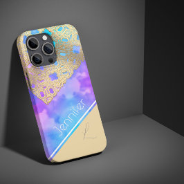Capa Para iPhone 11 Pro Serenidade beijada em nuvem: O Monograma do Lace O