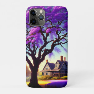 Capa Para iPhone 11 Pro **"Serenidade Rústica: O Embraque de Jacaranda Rox