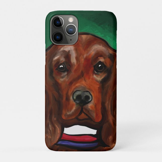 Capa Para iPhone 11 Pro Setter Irlandês Vermelho (Verso)