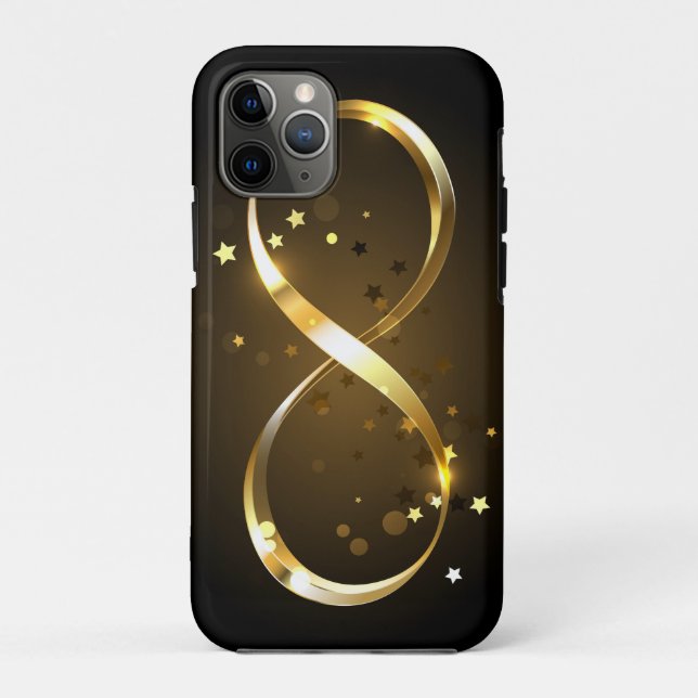 Capa Para iPhone 11 Pro Símbolo Infinity do ouro (Verso)