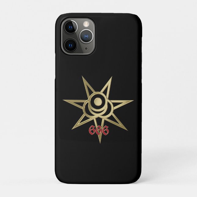 Capa Para iPhone 11 Pro Símbolo oculto septagram (Verso)