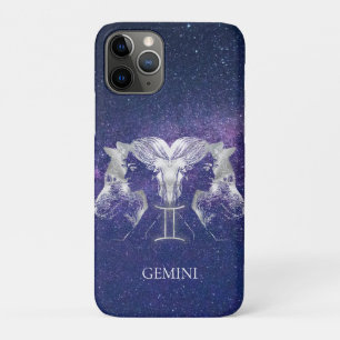 Capa Para iPhone 11 Pro Símbolo Zodiac - Sinal de Gemini - Via Látea