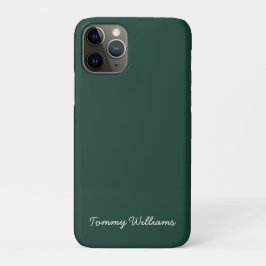 Capa Para iPhone 11 Pro Simples Emerald Green Professional