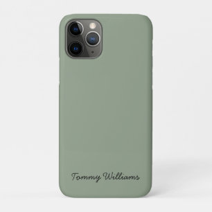 Capa Para iPhone 11 Pro Simples profissional Verde Sage Minimalista
