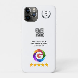 Capa Para iPhone 11 Pro Sinal de Mesa de Avaliações do Google QR Code Pe