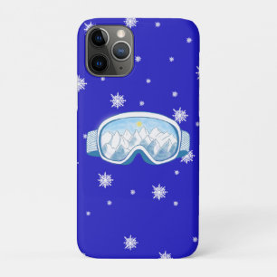 Capa Para iPhone 11 Pro Ski Goggles Snowflake Dance