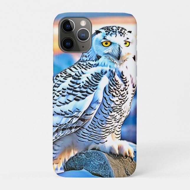 Capa Para iPhone 11 Pro Snowy Owl MajDesign (Verso)