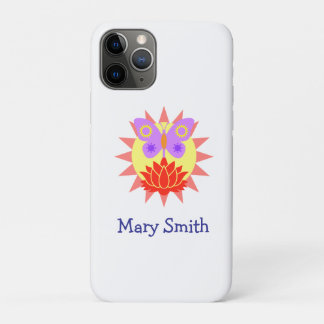 Capa Para iPhone 11 Pro Sol, Borboleta e Flor