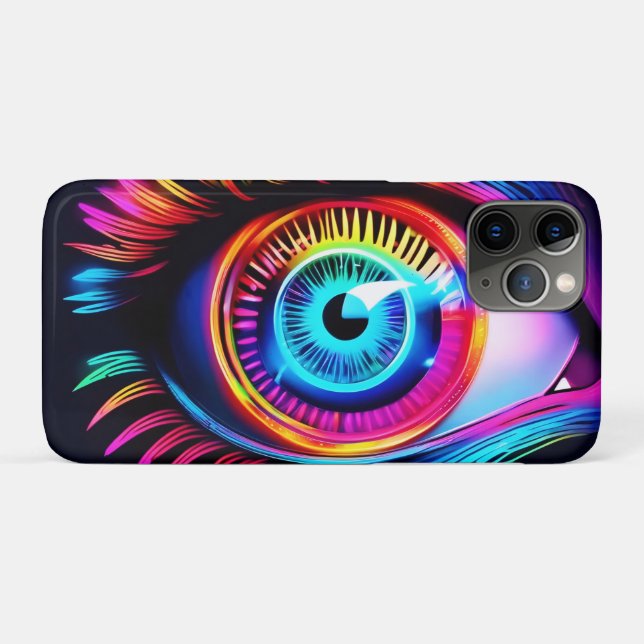 Capa Para iPhone 11 Pro Sonho do Olho de Neon (Verso (horizontal))