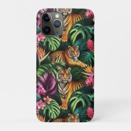 Capa Para iPhone 11 Pro Sonhos da Selva de Tigre Padrão de Superfície Cont