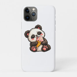 Capa Para iPhone 11 Pro Sorvete de Panda Fofo