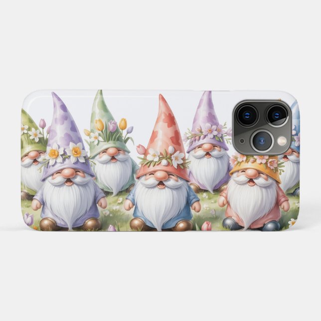 Capa Para iPhone 11 Pro Spring Gnomes in a Meadow (Verso (horizontal))