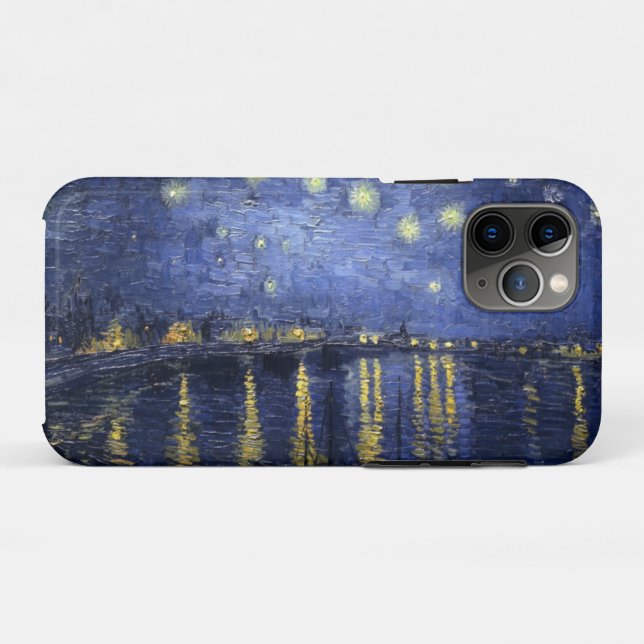 Capa Para iPhone 11 Pro Starry Night Over the Rhone (Verso (horizontal))