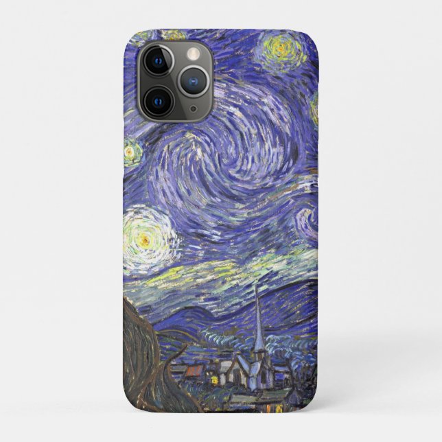 Capa Para iPhone 11 Pro Starry Night por Vincent van Gogh (Verso)
