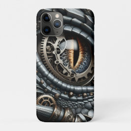 Capa Para iPhone 11 Pro Steampunk Dragon Olho Fechado Ai Art