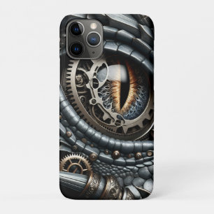 Capa Para iPhone 11 Pro Steampunk Dragon Olho Fechado Ai Art