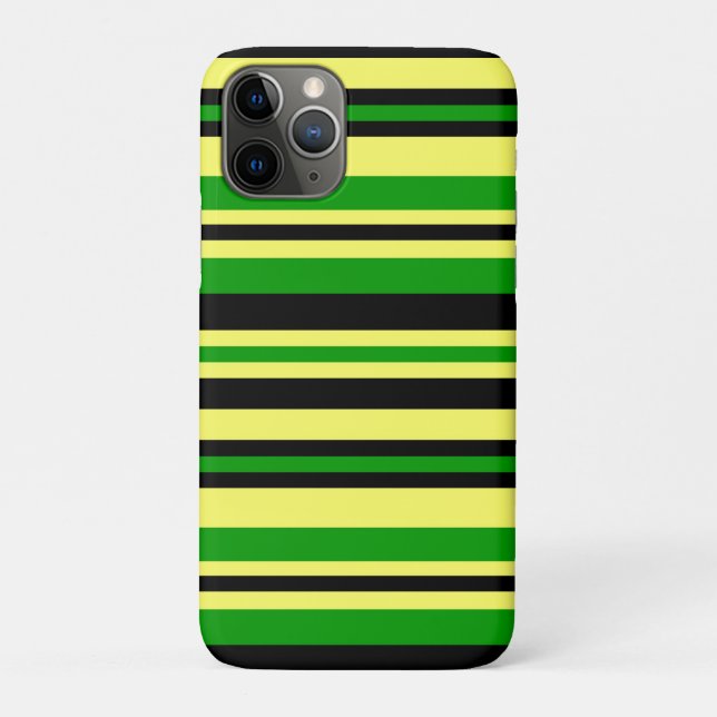 Capa Para iPhone 11 Pro Stripes inspiradas na Jamaica (Verso)