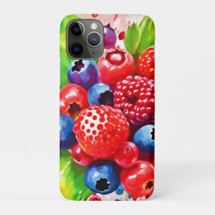 Capa Para iPhone 11 Pro Summer Berry Splash Design