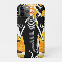 Capa Para iPhone 11 Pro Sunset de Elefante Majestoso