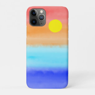 Capa Para iPhone 11 Pro Sunset no oceano Abstrato art Ombre