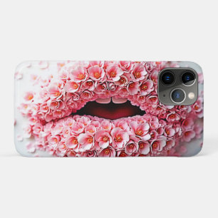 Capa Para iPhone 11 Pro Sweet Bloom Lábios Art
