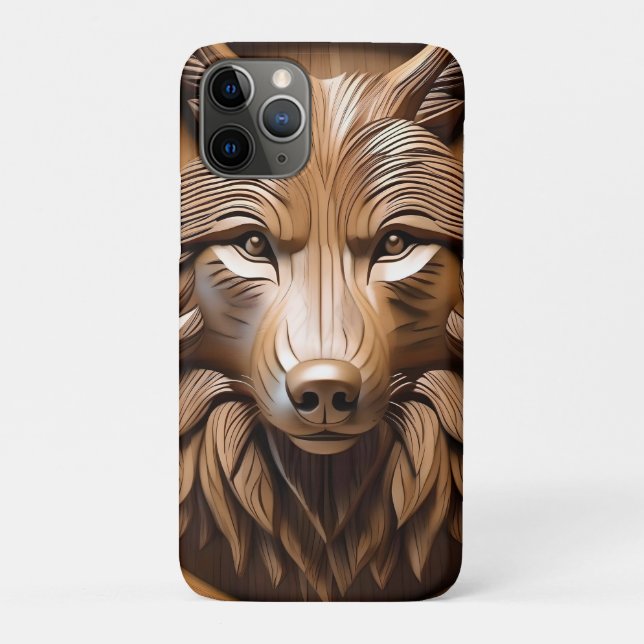 Capa Para iPhone 11 Pro Sylvan Sentinel: O Impressão do Lobo Majestoso da  (Verso)