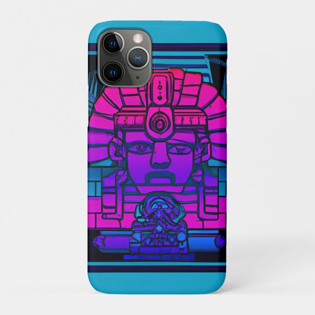 Capa Para iPhone 11 Pro Synthwave Pharaoh (Verso)