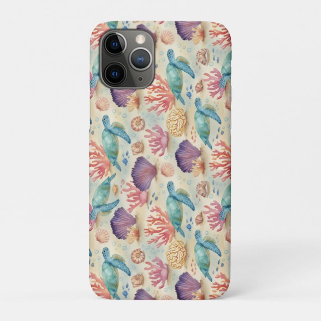Capa Para iPhone 11 Pro Tartaruga Marinha (Verso)