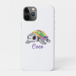 Capa Para iPhone 11 Pro Tartaruga Marinha Explosão de Cor