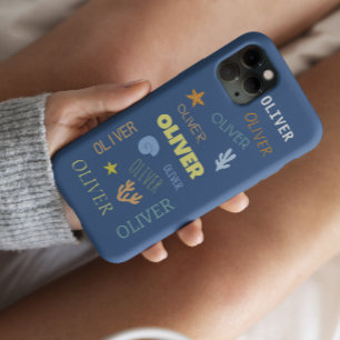Capa Para iPhone 11 Pro Tema de Nome Personalizado Estrela do Mar da Praia