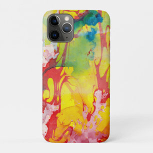 Capa Para iPhone 11 Pro Tendência Moderna Abstrato Marble com Aspecto Verm