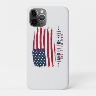 Capa Para iPhone 11 Pro Terra dos Livres Casa dos Valentes Patriótico EUA